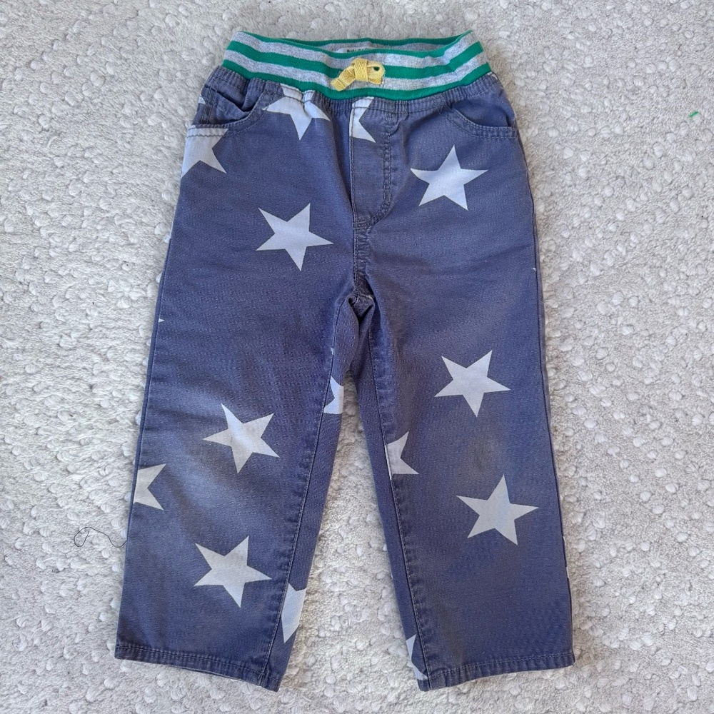 Baby Boden Star Print Gray GUC Pants (2/3T)